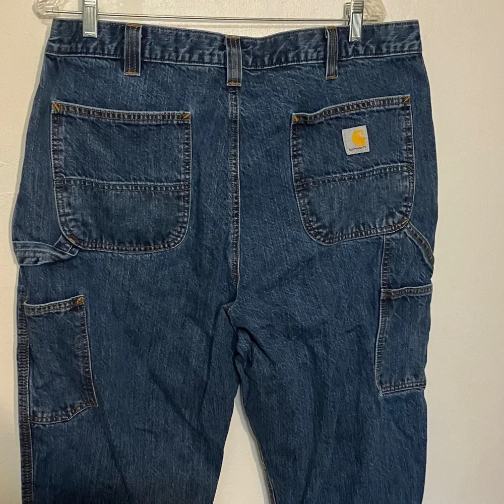 Carhartt 38 x 34 loose fit heavy weight denim jeans men